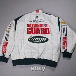 Dale Earnhardt Jr Race Jacket Adult 2XL White National Guard Nascar Racing Mens