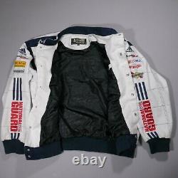 Dale Earnhardt Jr Race Jacket Adult 2XL White National Guard Nascar Racing Mens