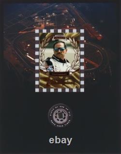 Dale Earnhardt Piece of Used Tire on 8x10 Photo with Sports Card with COA