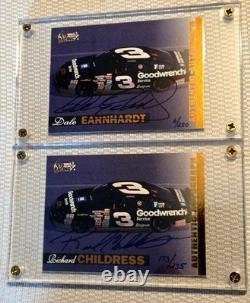 Dale Earnhardt & Richard Childress Authentic Autograph Cards 96 Score Board Rare