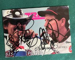 Dale Earnhardt / Richard Petty Cert. Autographed 1992 Tracks # A1 Racing Card
