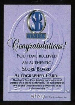 Dale Earnhardt Sr. 1997 Score Board Autograph Auto BV $300