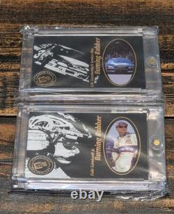 Dale Earnhardt Sr & Dale Jr Press Pass Burning Rubber Race Used Tire Authentic
