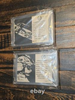 Dale Earnhardt Sr & Dale Jr Press Pass Burning Rubber Race Used Tire Authentic