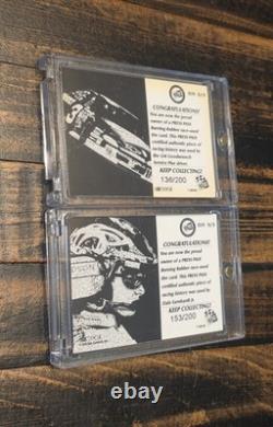 Dale Earnhardt Sr & Dale Jr Press Pass Burning Rubber Race Used Tire Authentic