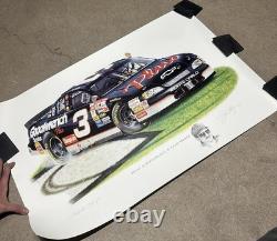Dale Earnhardt Sr Difference A Year Makes Artist Proof TJ Bishop Signed + Sketch