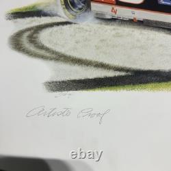 Dale Earnhardt Sr Difference A Year Makes Artist Proof TJ Bishop Signed + Sketch