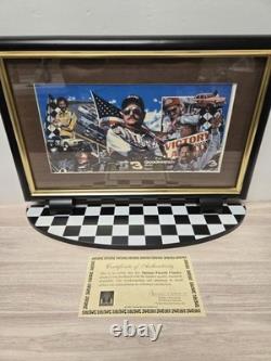 Dale Earnhardt Sr. Thomas Pacconi Framed Print WithCheckered Shelf