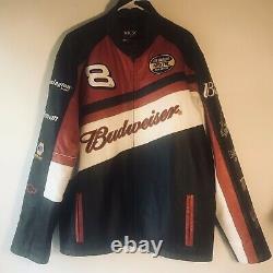 Dale Earnhart Jr Nascar Budweiser Leather Racing Jacket Sz L Wilsons Leather