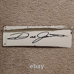 Dale Jarrett UPS NASCAR race used sheetmetal Autographed Name Rail NameRail HOF