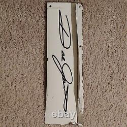 Dale Jarrett UPS NASCAR race used sheetmetal Autographed Name Rail NameRail HOF