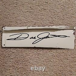 Dale Jarrett UPS NASCAR race used sheetmetal Autographed Name Rail NameRail HOF