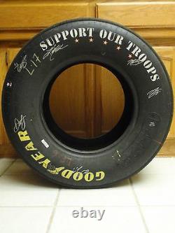 Dale Jr. Nascar Race Used Support Our Troops TireSigned by 5 others, Truex, Kahne