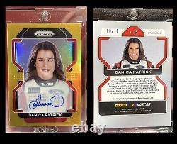 Danica Patrick 2022 Panini Prizm Gold Prizm Autograph 10/10