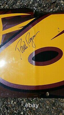 David Ragan signed autograph NASCAR race used sheet metal Roush racing UPS