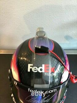 Denny Hamlin, 2013 Signed Race Used, Cup Series, Stilo Helmet. Full Radio &hans