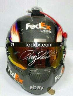 Denny Hamlin, 2014 Fed Ex Express, Joe Gibbs Racing, Signed Stilo Helmet +radio