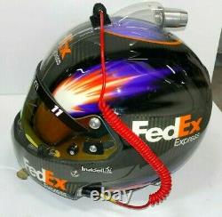 Denny Hamlin, 2014 Fed Ex Express, Joe Gibbs Racing, Signed Stilo Helmet +radio