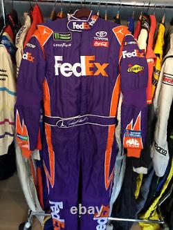 Denny Hamlin, 2017 Race Used, Joe Gibbs, Air Jordan, Fed Ex Simpson Drivers Suit