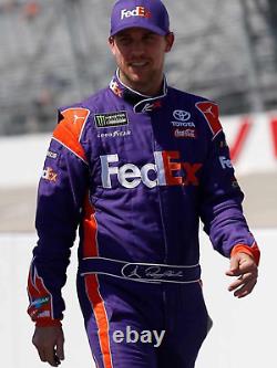 Denny Hamlin, 2017 Race Used, Joe Gibbs, Air Jordan, Fed Ex Simpson Drivers Suit