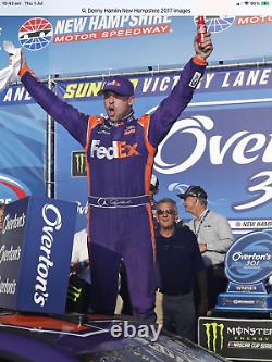 Denny Hamlin, 2017 Race Used, Joe Gibbs, Air Jordan, Fed Ex Simpson Drivers Suit