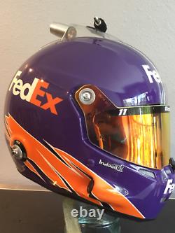 Denny Hamlin, 2017 Race Used/worn, Joe Gibbs, Fed Ex, Carbon Fiber Stilo Helmet