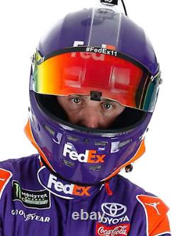 Denny Hamlin, 2017 Race Used/worn, Joe Gibbs, Fed Ex, Carbon Fiber Stilo Helmet