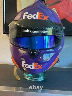 Denny Hamlin, 2018 Race Used/worn, Fed Ex, Carbon Fiber Schuberth Helmet +radio