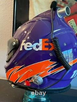 Denny Hamlin, 2018 Race Used/worn, Fed Ex, Carbon Fiber Schuberth Helmet +radio