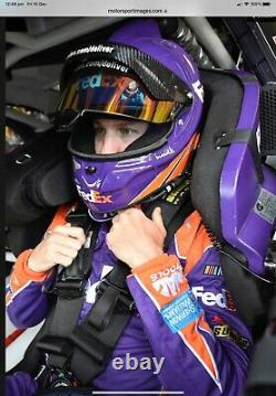 Denny Hamlin, 2018 Race Used/worn, Fed Ex, Carbon Fiber Schuberth Helmet +radio