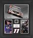 Denny Hamlin Framed 3-photo Collage Withrace-used Tire-l. E. 500