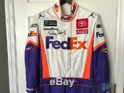 Denny Hamlin NASCAR Race Used Worn Drivers Fire Suit Nike Jordan FedEx JGR