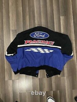 ESSEX NASCAR Vintage Ford racing jacket, Medium Blue And Black