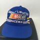 Flaw Nascar North Liberty Iowa Blue 3 Three Stripe Mesh Trucker Hat Nasco