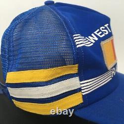 FLAW NASCAR North Liberty Iowa Blue 3 Three Stripe Mesh Trucker Hat Nasco
