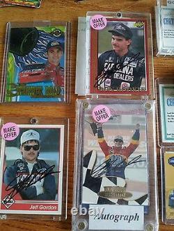 GORDON JOHNSON HENDRICK EVERNHAM AUTOGRAPHS ROOKIES RACE USED\uD83C\uDFC1 NASCAR