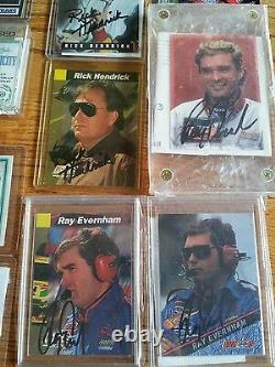 GORDON JOHNSON HENDRICK EVERNHAM AUTOGRAPHS ROOKIES RACE USED\uD83C\uDFC1 NASCAR