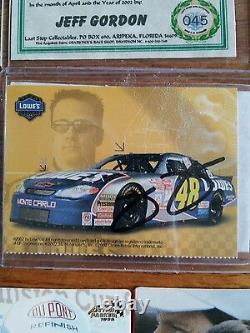 GORDON JOHNSON HENDRICK EVERNHAM AUTOGRAPHS ROOKIES RACE USED\uD83C\uDFC1 NASCAR