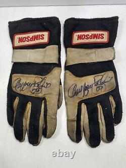 Geoff Bodine autographed personal racing gloves Rare