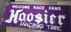 Hoosier Welcome Racing Fans Vinyl Banner Nos Mancave/ Garage Tires