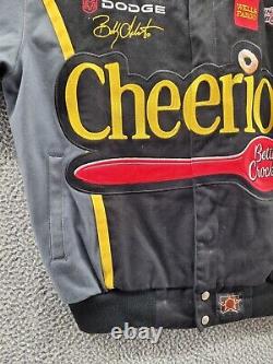JH Design Jacket Men's Bobby Labonte Petty Racing #43 Cheerios Black Size Large