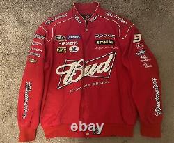 JH Design Kasey Kahne Budweiser King Of Beers Vintage Racing Nascar Jacket Large