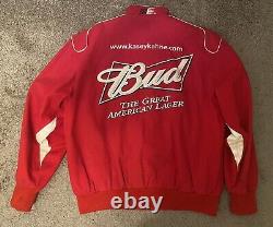 JH Design Kasey Kahne Budweiser King Of Beers Vintage Racing Nascar Jacket Large