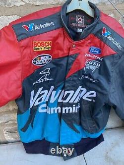 JH Design VTG Men's Jacket Roush Racing NASCAR Cummins Valvoline Large USA Made
