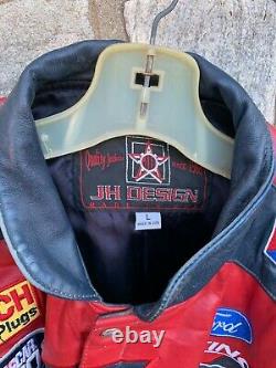 JH Design VTG Men's Jacket Roush Racing NASCAR Cummins Valvoline Large USA Made