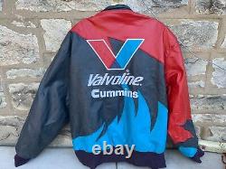 JH Design VTG Men's Jacket Roush Racing NASCAR Cummins Valvoline Large USA Made