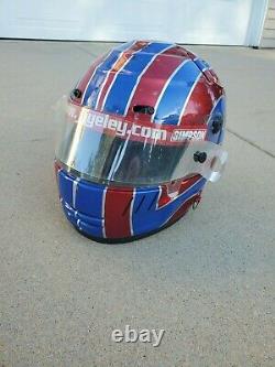 JJ Yeley Race Used Worn Helmet Chili Bowl 2005 Autograph NASCAR Not Sheet Metal