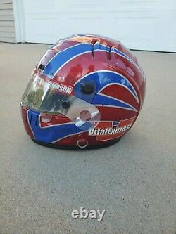 JJ Yeley Race Used Worn Helmet Chili Bowl 2005 Autograph NASCAR Not Sheet Metal