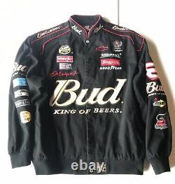 J. H. Design Dale Earnhardt JR #8 Size 2XL Black Budweiser Jacket 2007 Nascar