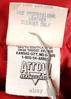 J H Leather jacket Chevrolet Racing Vintage USA Snap Up Size Large